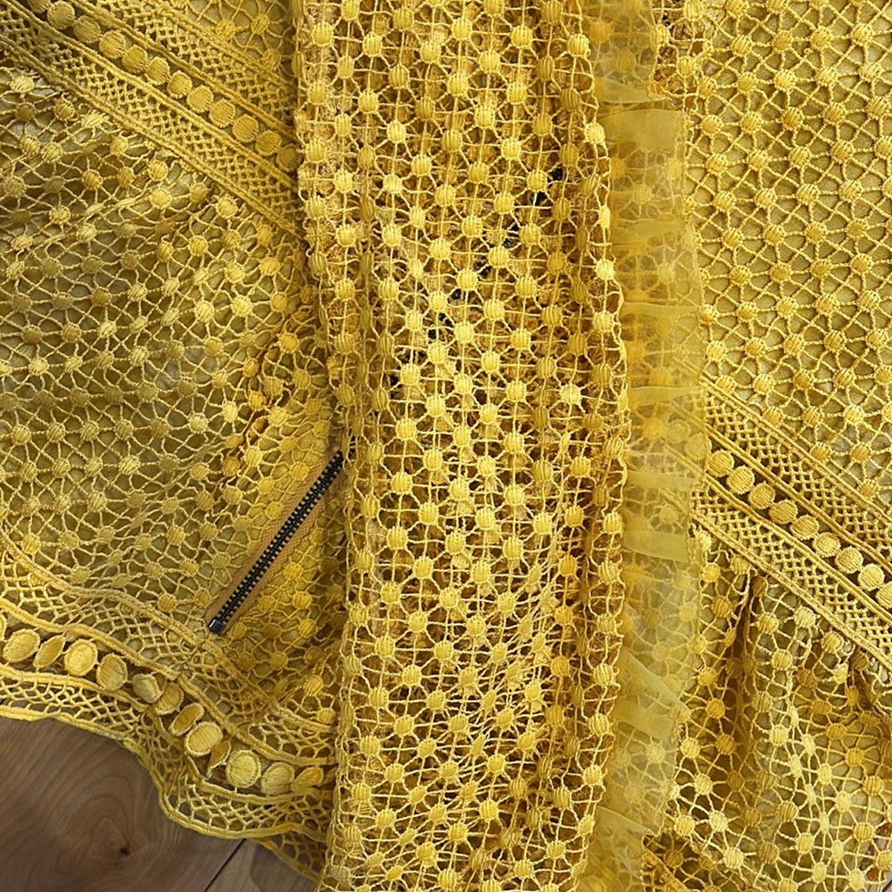 Ina Mustard Yellow Lace Blouse - Picture 3 of 4